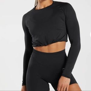 GYMSHARK SWEAT SEAMLESS LONG SLEEVE CROP TOP